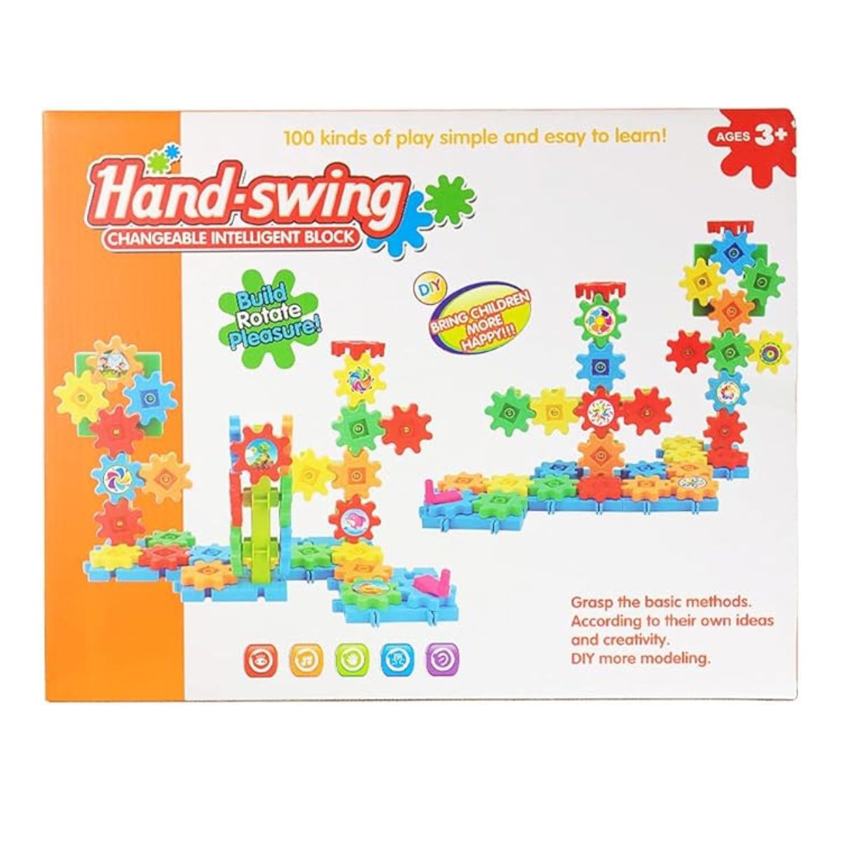 Bloco De Montar Infantil Engrenagem Hand-swing - Steam Toy Bloco De Montar Infantil Engrenagem Hand-swing - Steam Toy